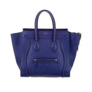 Cobalt Celine Mini Luggage Tote